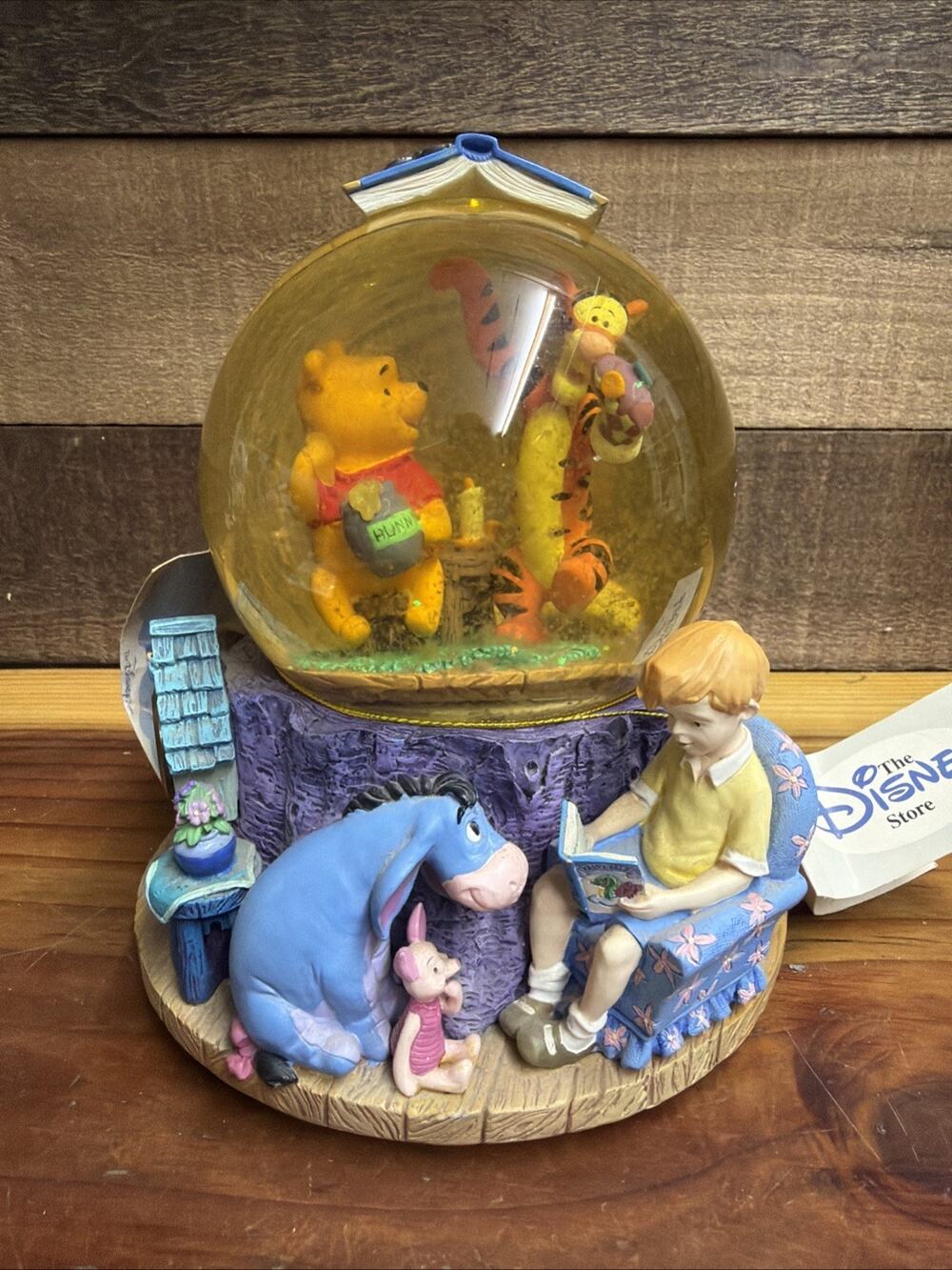 Disney Winnie the Pooh Fairy Tales Musical Snow Globe Tigger -yellow Water